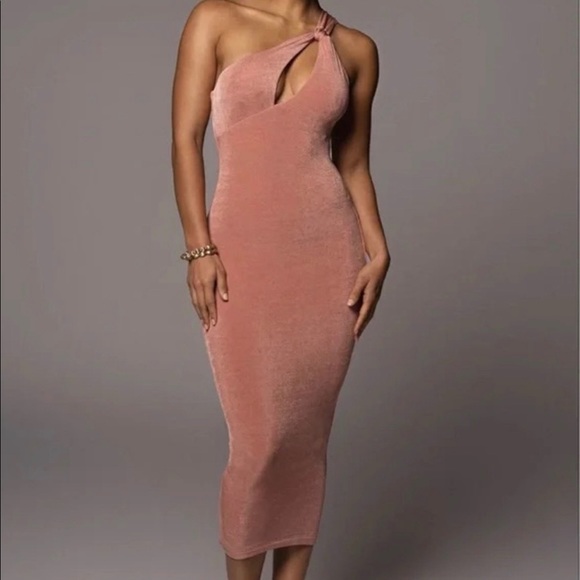 JLUXLABEL Mauve Night is young midi dress - Picture 2 of 4